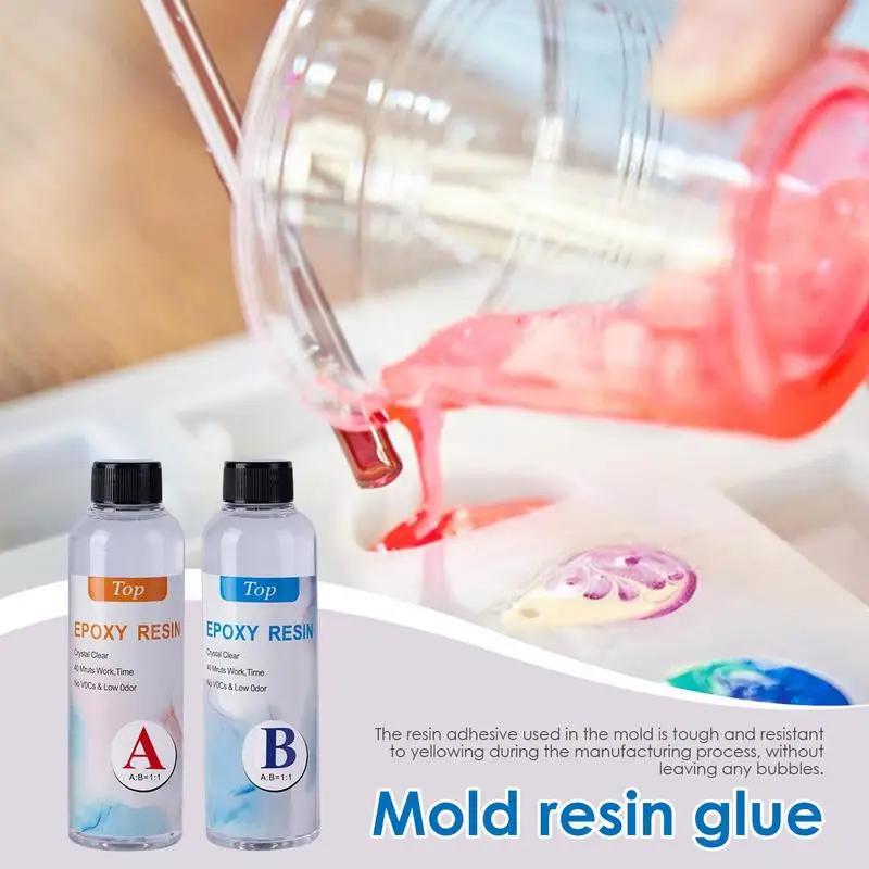 Crystal Clear Resin Epoxy Ultra violet Quick Dry Clear Coating craft Resin  Epoxy AB Glue Home