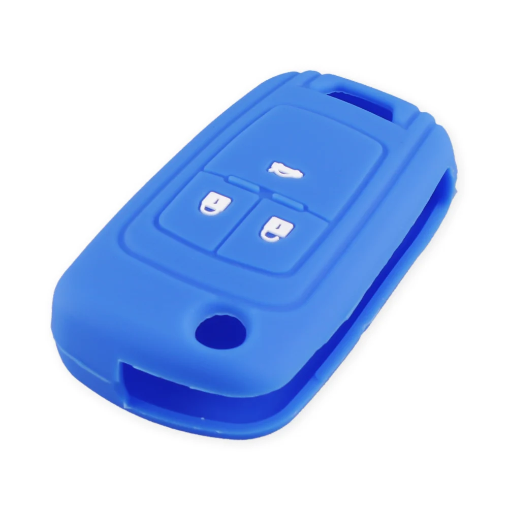 KEYYOU 2/3BT Remote Silicone Rubber Car Key Case Cover For Chevrolet Cruze Aveo Camaro Epica Lova Sail Spark OPEL Astra Corsa