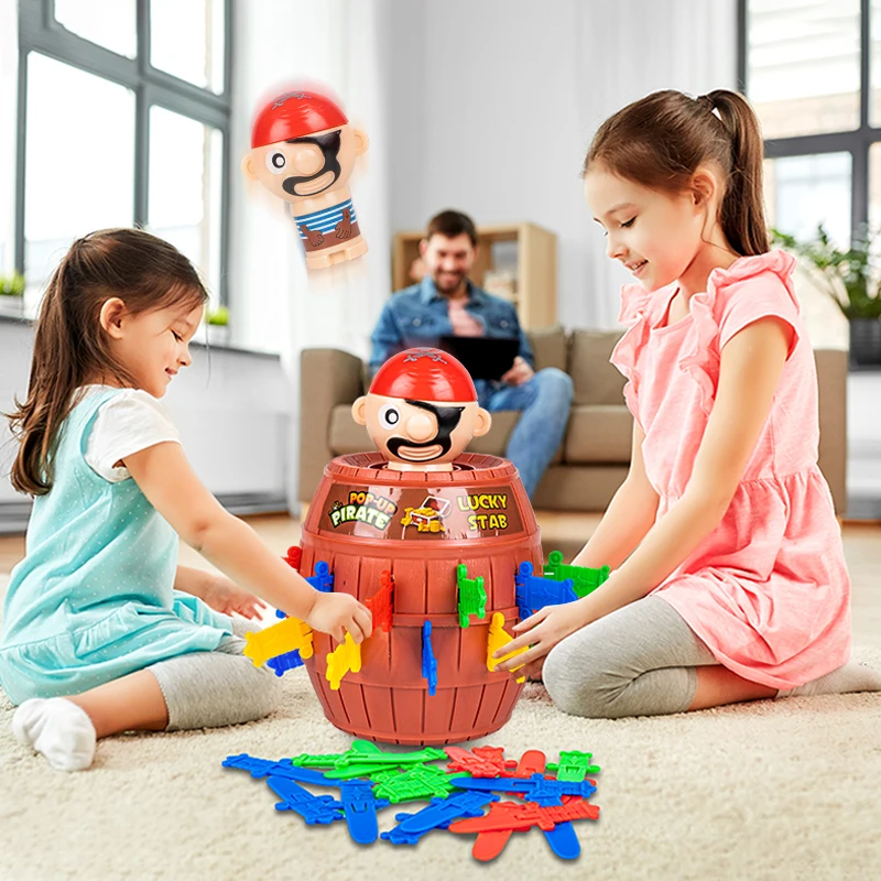 Pirate Bucket Toys Trick Release Squirt Party Game Toy Funny Family Table Games Joke Items Children's