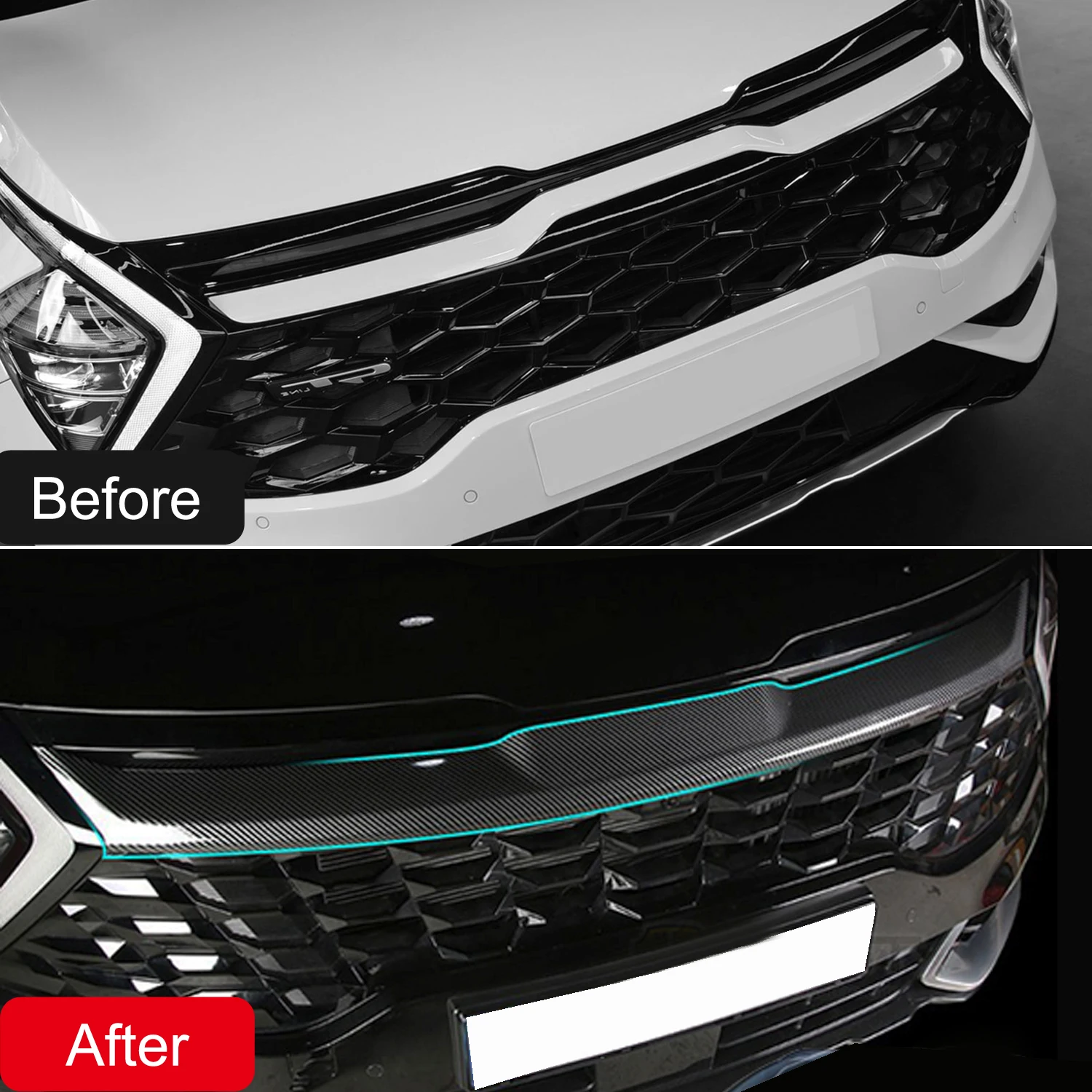 AutOcean per Kia Sportage QL 2015-2019 Accessori per Il Controllo Centrale dell'auto ABS Modanatura Interna Guarnire Decorazione Adesivo di Protezione