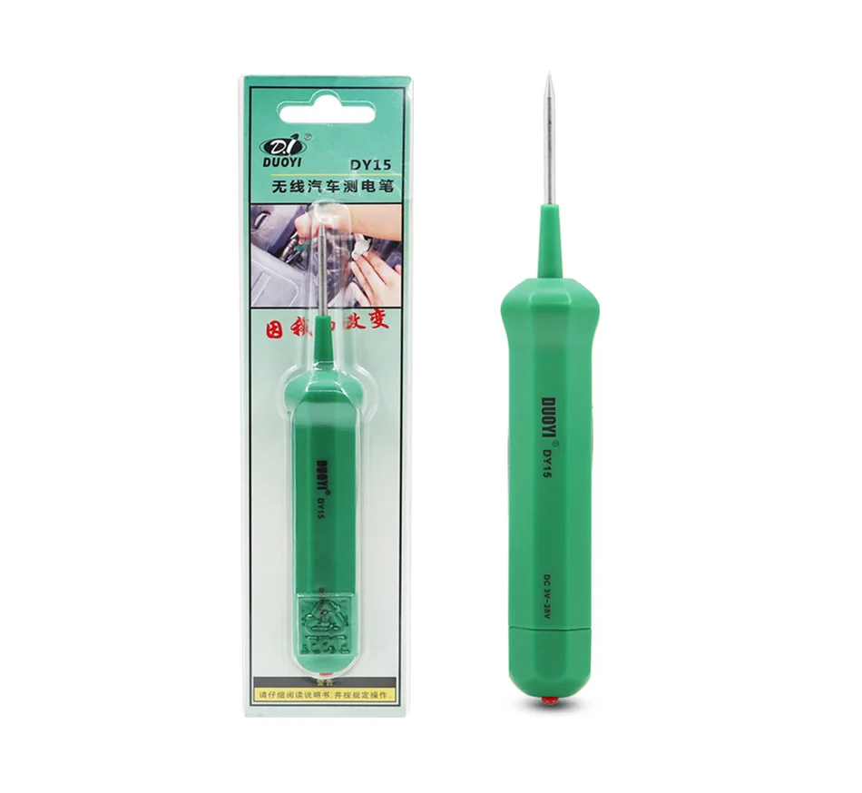 

DUOYI DY15 Беспроводная Автомобильная тестовая ручка 6 В/12 В/24 В инструмент для технического обслуживания автомобильной цепи Индукционная тестовая лампа