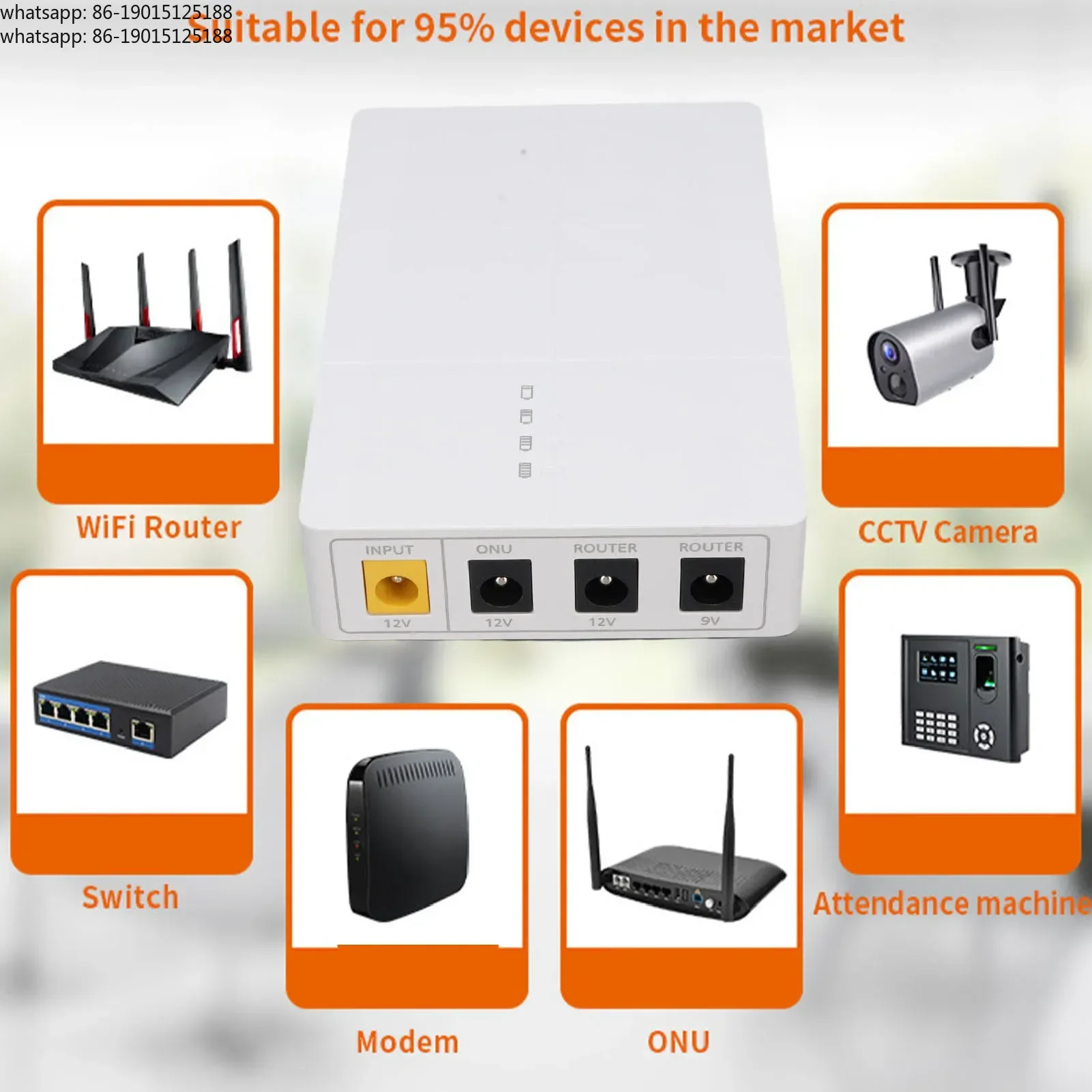 미니 UPS 카메라 백업 6000mAh 대용량 무정전 전원 공급 장치 라우터 모뎀용 무정전 전원 공급 장치