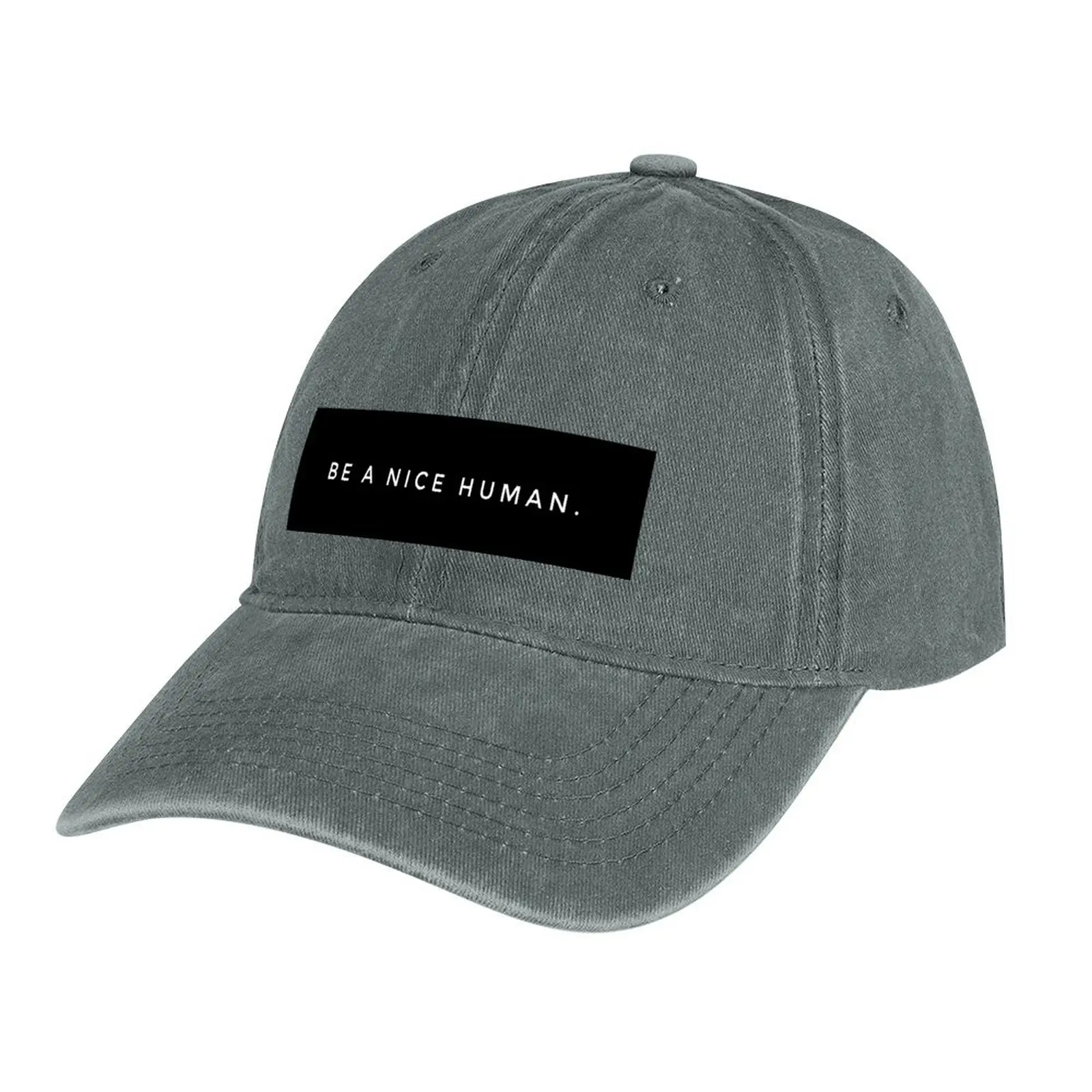 

BE A NICE HUMAN. Cowboy Hat Brand Man cap Snap Back Hat Thermal Visor Men Luxury Brand Women's