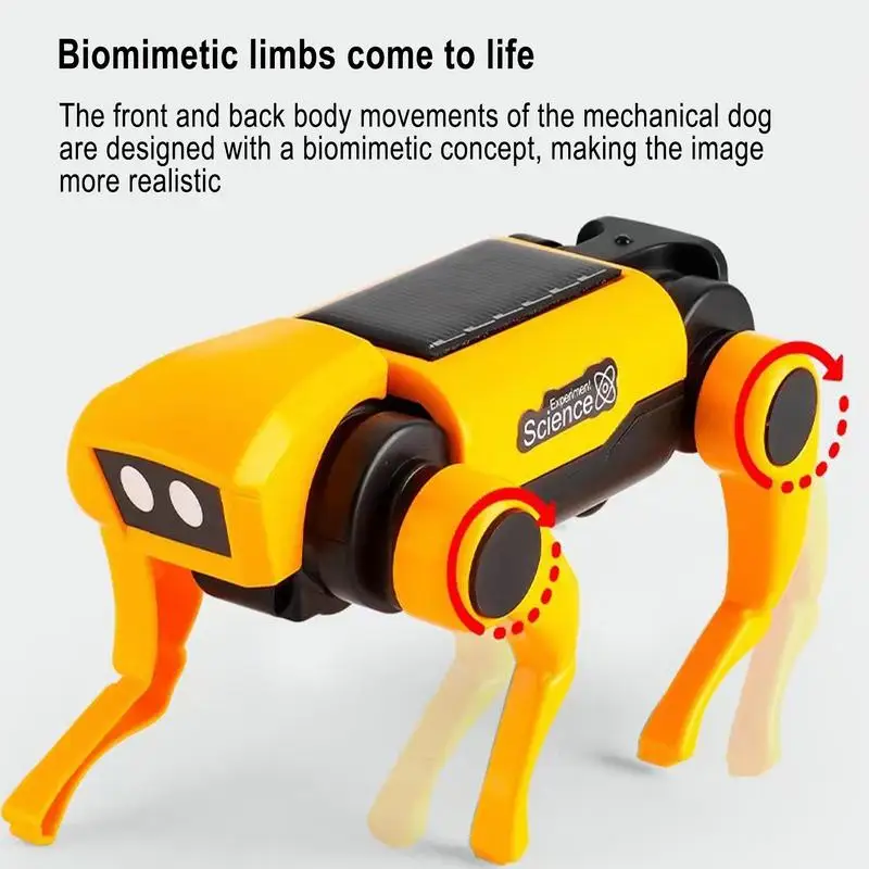 DIY Robot Dog Kit Intelligent Robot Dog Toys Solar Powered Robotics Kit Science Experiment Kit Solar Mechanic Dog Learning game 4