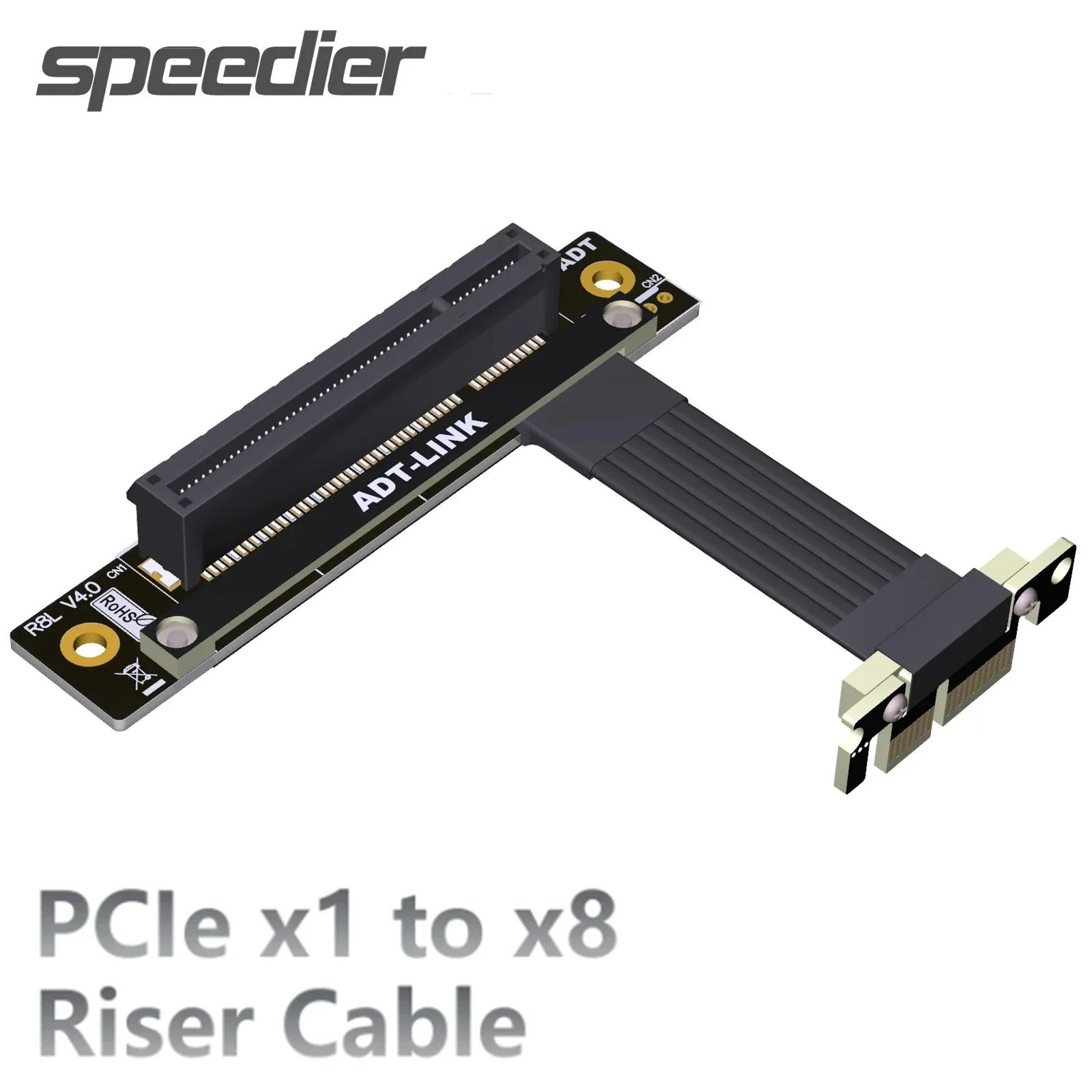 

PCIE 4,0 Райзер PCI-E PCI E Райзер карта PCI Express 4,0 X8 до X1 Удлинительный кабель Gen4.0 для материнской платы удлинитель преобразователь адаптер