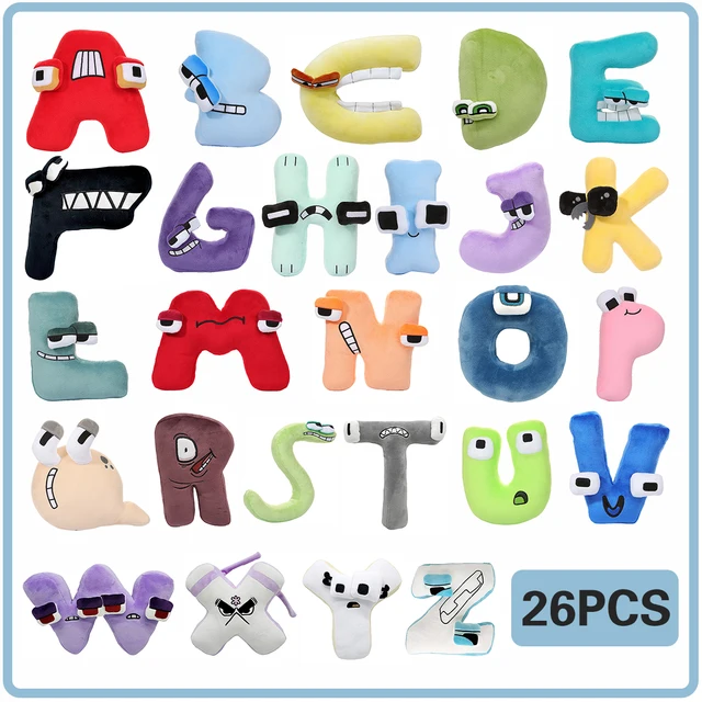 LZ】❦❏ New Alphabet Lore Brinquedos de pelúcia 26 letras Kawaii Animal  Plushi Educação Boneca Para Crianças Adultos Halloween Christmas Gift