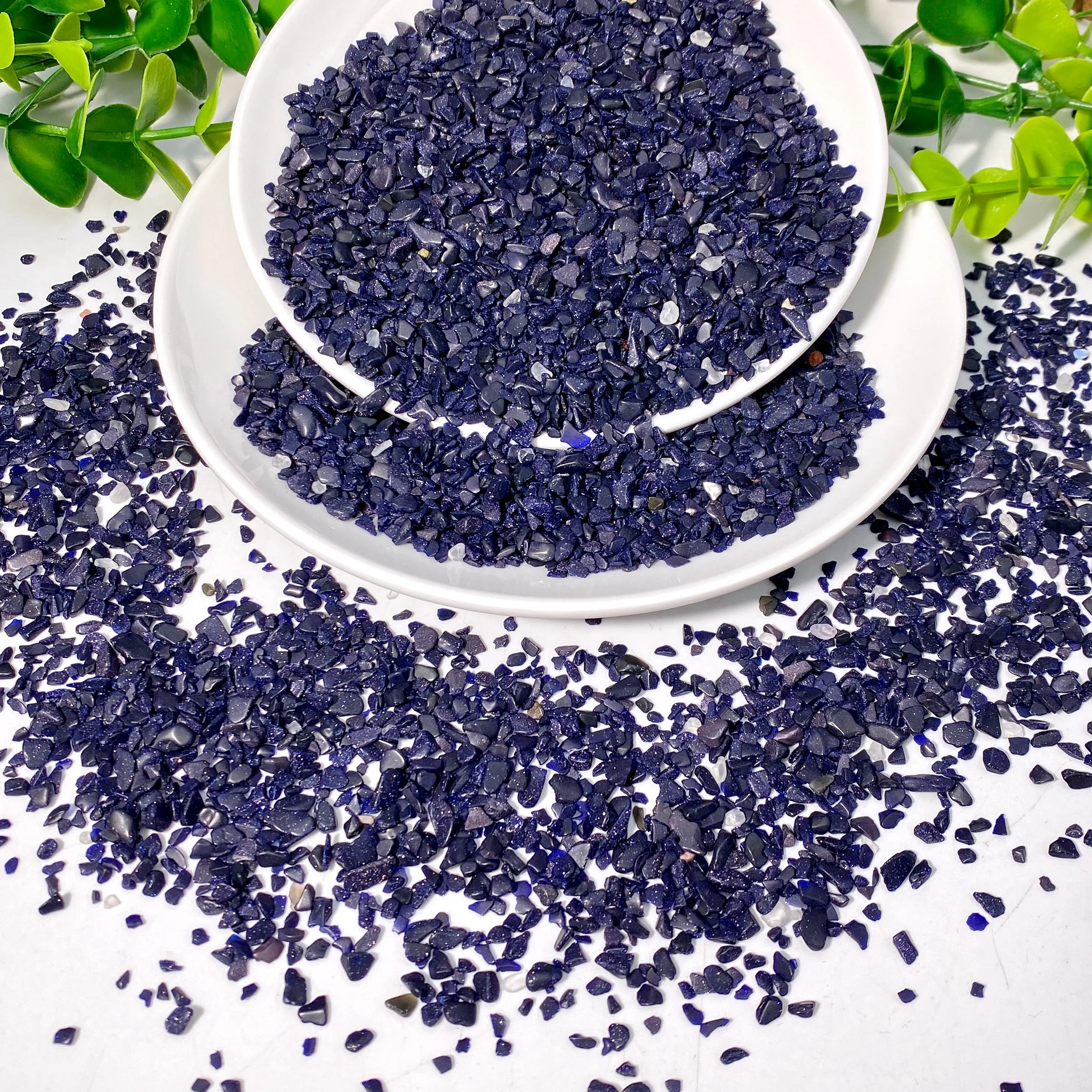 Blue Sandstone Crystal Chips for Decoration - Natural Raw Stone, 50g/100g