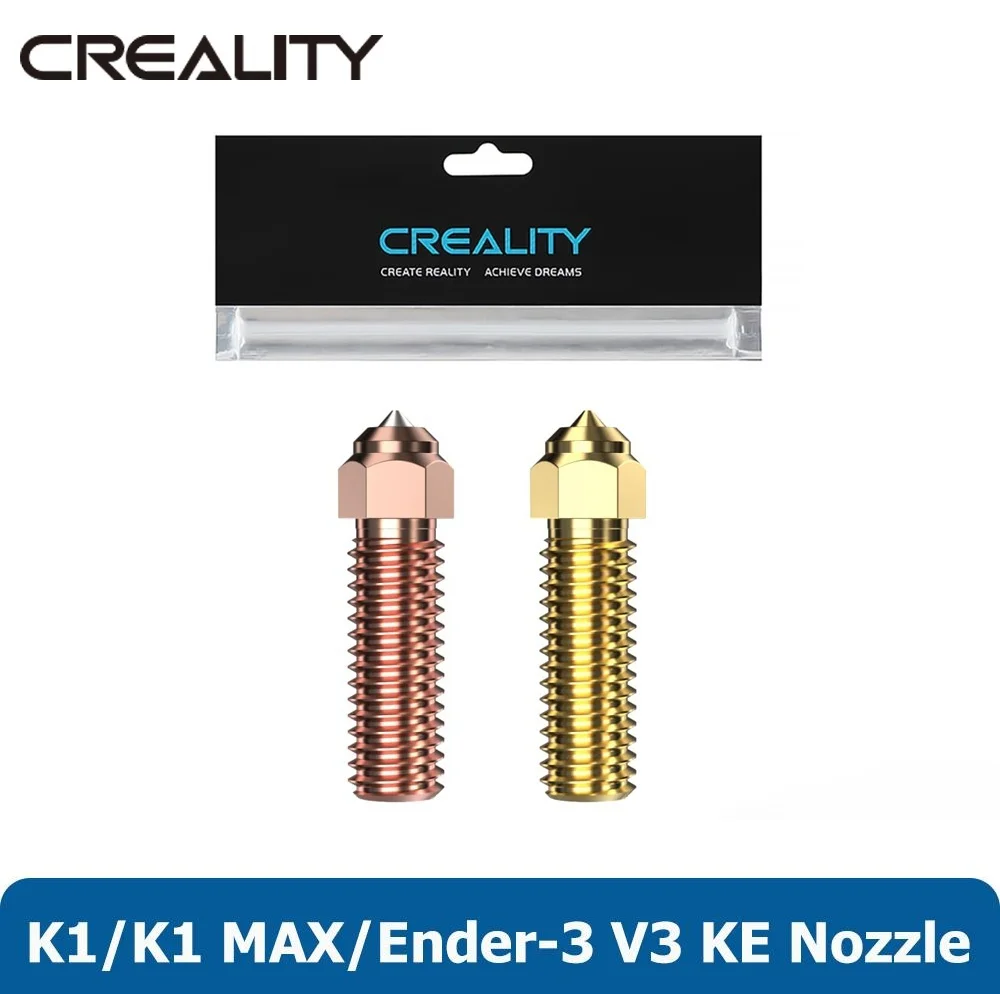 Creality K1 Max 깍지 키트 경화 강철 황동 노즐, K1/K1 Max/Ender-3 V3 KE 고속 3D 프린터용, 0.4mm 노즐 키트