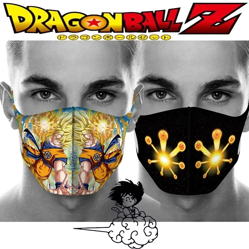 New Dragon Ball Fashion Trend Leisure 3D Printing Mask Son Goku Cartoon Anime Periferiche Halloween Cosplay Mask Puntelli Decorativi