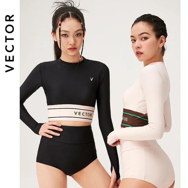 VECTOR Women Long Sleeve Swimwear Bikini Swimsuit Surf Wear Tankini  Drawstring Raglan Sleeve Bikini Swimsuit rashguard - AliExpress