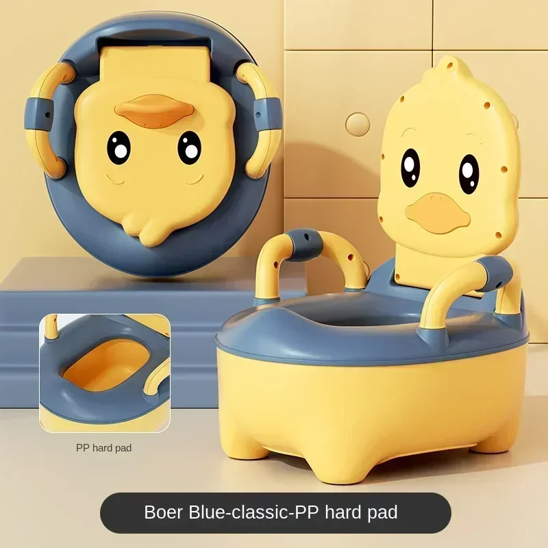 Baby Potty Training Seat Cartoon Duck Type Soft Hard Cushion Clamshell Armrest Waist Guard Toilet Urinal Baby Toilet Supplies 6