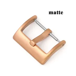 Metal Watch Buckle Clasp - Silver, Gold, Black, Matte, Polished Finishes - 20mm (Matte rosegold)