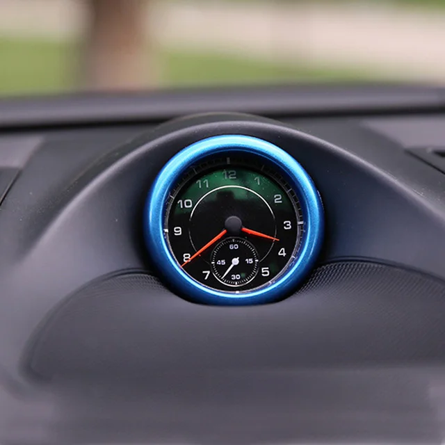 Car Clock Compass Stopwatch Decoration Ring for Porsche 718 911 Macan Cayenne Panamera Auto Accessories