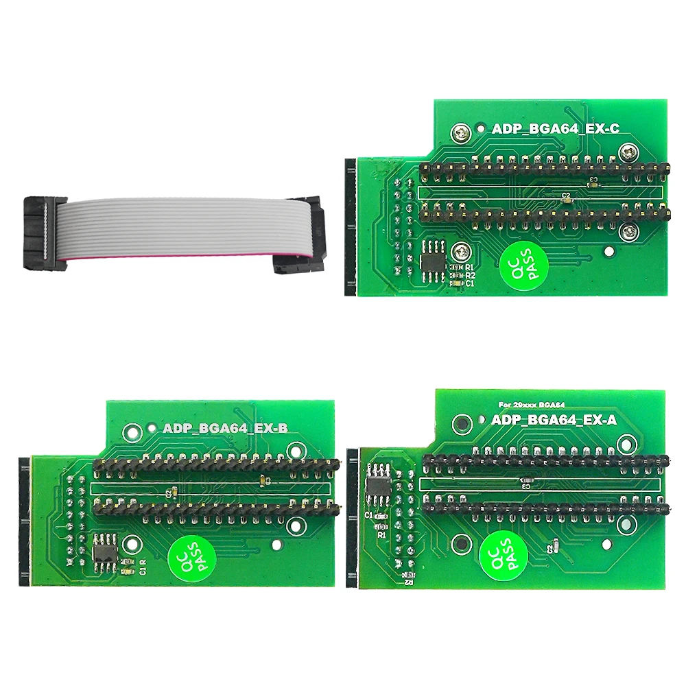 T48 프로그래머용 오리지널 BGA64 3-in-1 V2 어댑터 IC 소켓 ADP_BGA64_EX-A EX-B EX-C 업그레이드 V2.0 듀얼 헤드 프로브 홀더