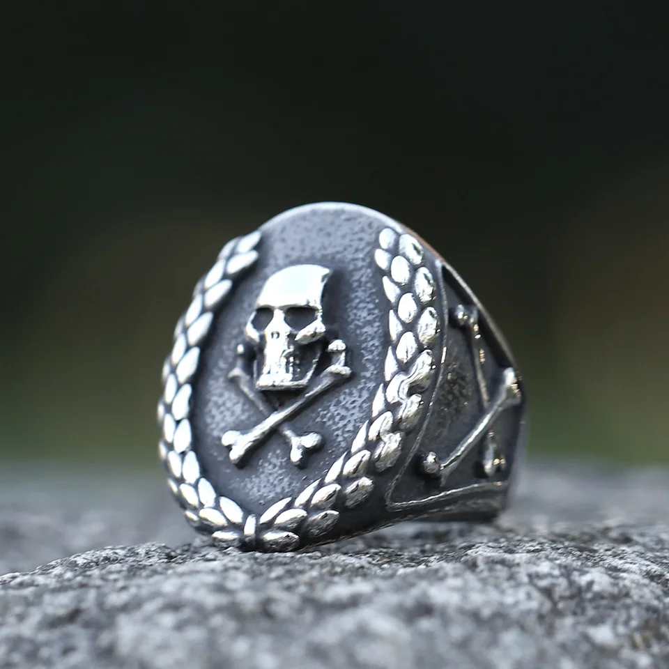 Elder Ring KONOV Gioielli Anello Da Uomo, Anelli, Biker, Cranio