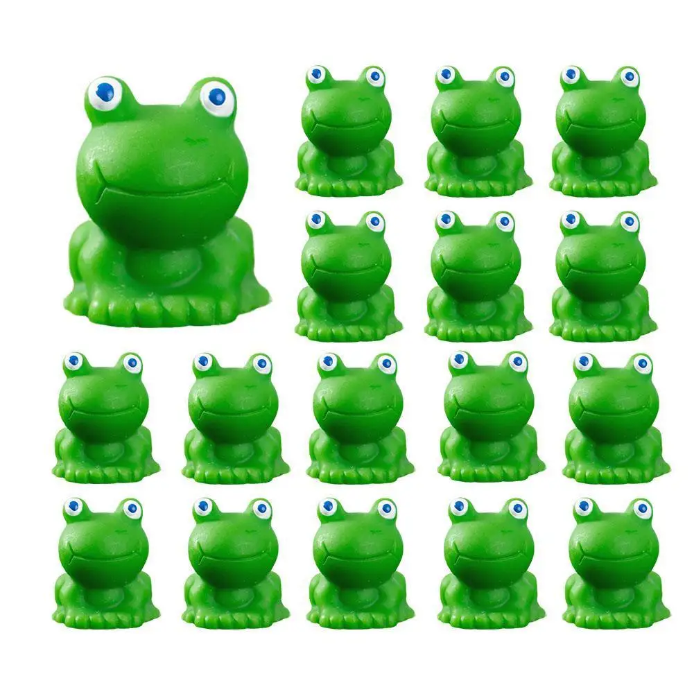 

100pcs Resin Mini Frogs Miniature Figurines Tiny Cute Frog Figurines Miniature Moss Landscape Frog Model For Garden Home Decor