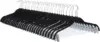 Velvet, Non-Slip Closet Skirt Clothes Hangers with Clips, Pack of 24, Black/Silver 1