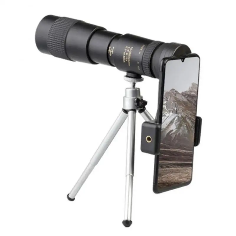 

10-300X40 Telescope Outdoor HD Night Vision Monocular Telescope Portable Telescope Powerful Telescope With Tripod& Phone Holder