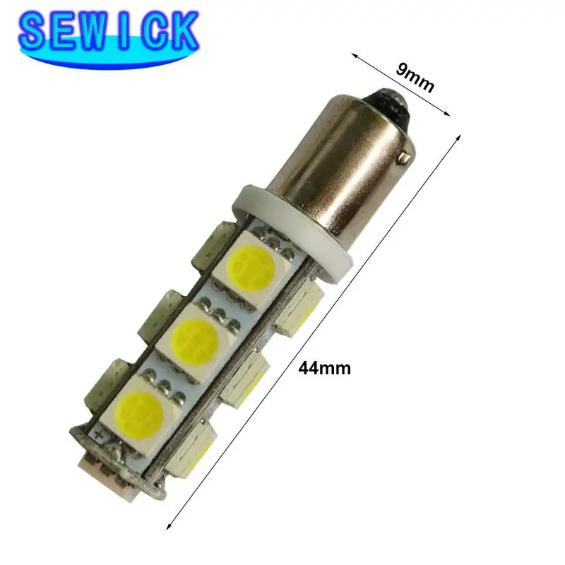 100pcs ��ǰ�� BA9S 434 T4W 9 13 LED 5050 SMD H6W �� �ڵ� �ǳ� ���� �� �� ���� DC 12V