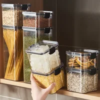 Food Storage Kitchen Containers Plastic Box Jars for Bulk Cereals Kitchen Organizers for Pantry Organizer Jars With Lid Home Set 1