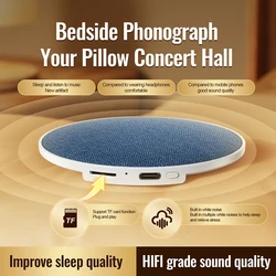 360° Surround Sound Wireless Pillow Speaker with Bluetooth 5.4 - HiFi Stereo Sleep Aid (Gray)