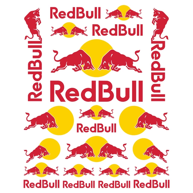 Motorcycle Red Bull Stickers Logo Helmet Tank Decal