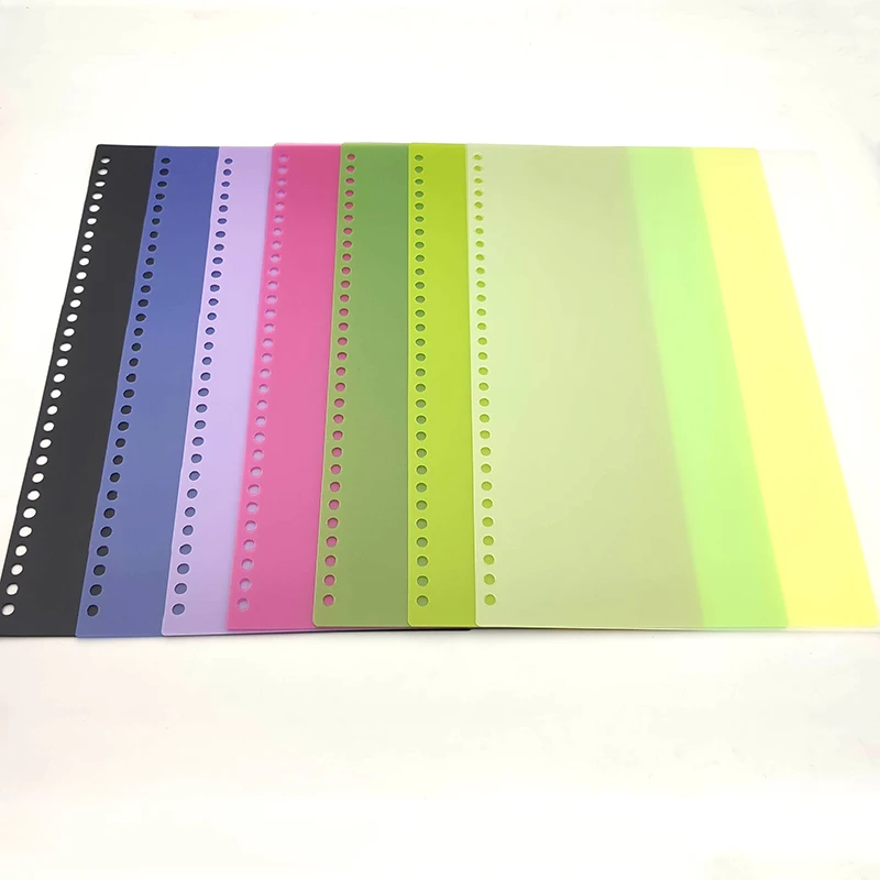 Loose-leaf Book Cover A4 30 Ring A5 20 Hole Round Corner Covers 2 Sheets Colorful Notepad Separator Spiral Binding Accessories