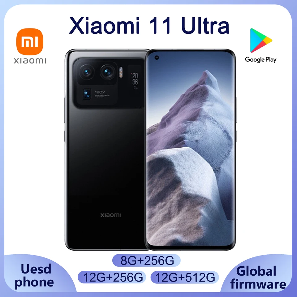 スマートフォン本体 Xiaomi mi 11 ultra 12/256GB Xiaomi Mi 11 Ultra 5G 128GB 256GB 512GB Unlocked Android Smartphon