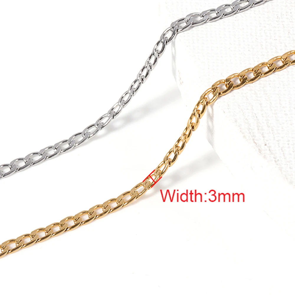 Chaîne en acier inoxydable doré, 10 mètres, 1/1.5/2mm, collier, bricolage, chaînes croisées en forme de O pour Bracelets, composants de fabrication de bijoux 36 Chaîne en acier inoxydable doré, 10 mètres, 1/1.5/2mm, collier, bricolage, chaînes croisées en forme de O pour Bracelets, composants de fabrication de bijoux 36