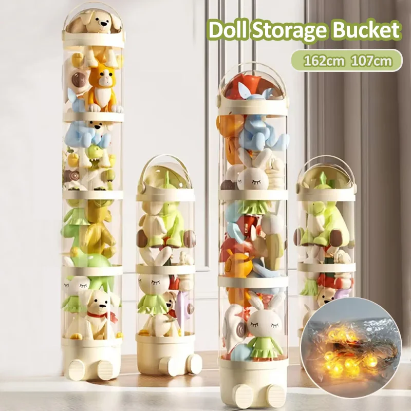 Tubo Organizer Per Peluche - Multistrato Trasparente, Salvaspazio, Anti-Polvere - Foto 9