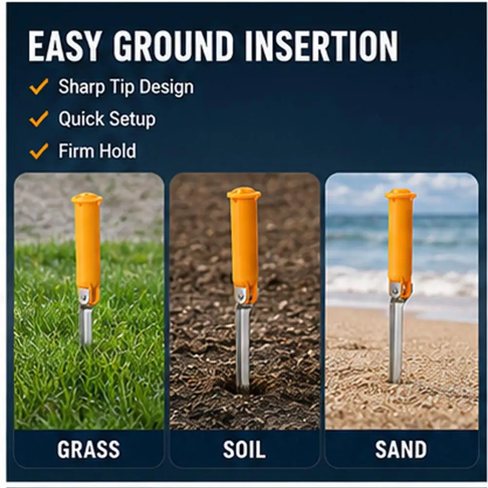 Foldable Fishing Rod Stand - Portable Pole Support Bracket