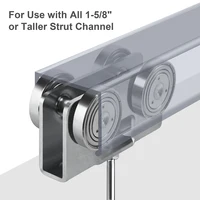 1pcs Trolley Assembly Upgraded Load and Stable 4 Wheel Light Duty for Use with All 1-5/8" or Taller Strut Channel 2
