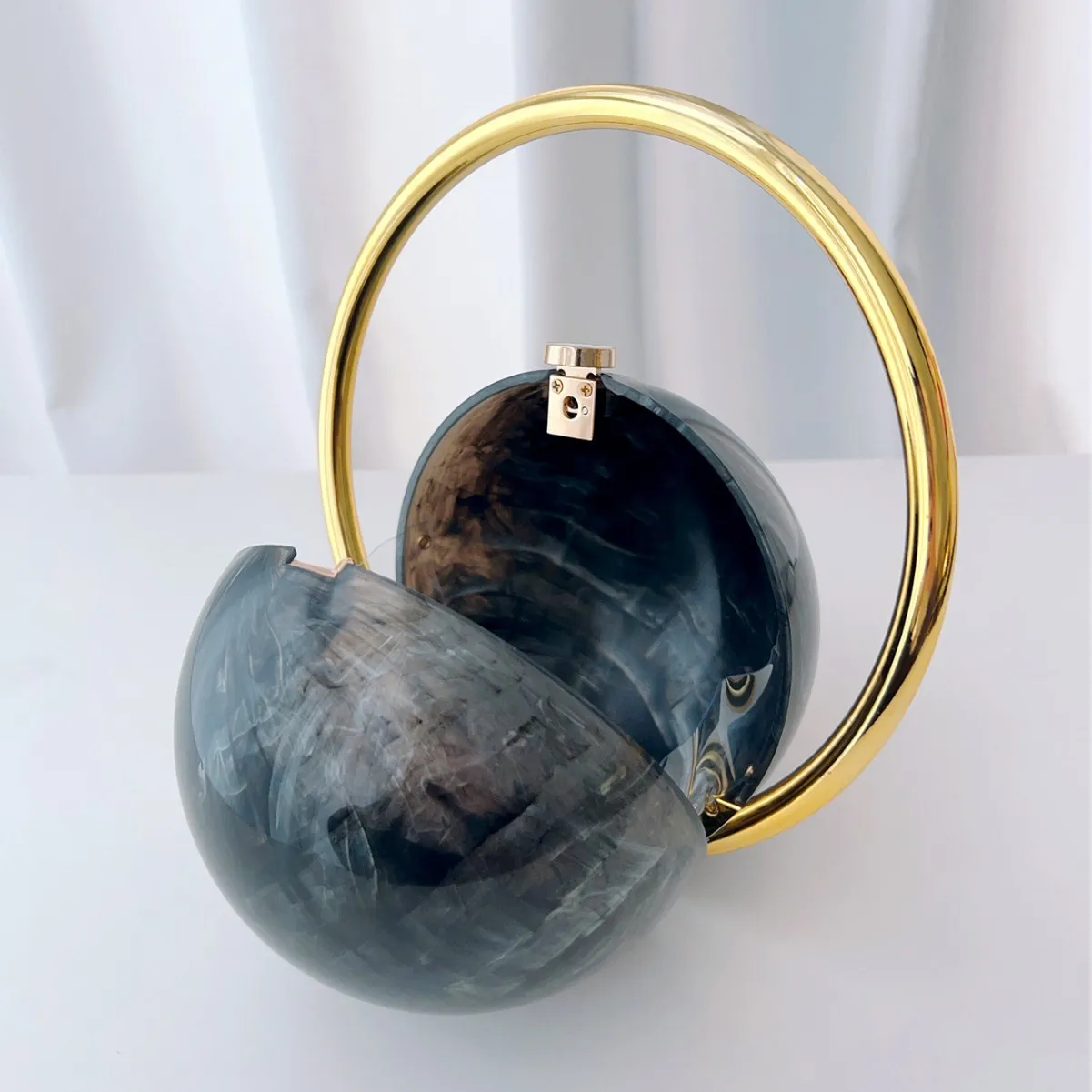 New Round Ball Women's Handbag Brand Designer Bowling Bag PVC Mini Shoulder Bags Female Luxury Purse Fashion Armpit Bag