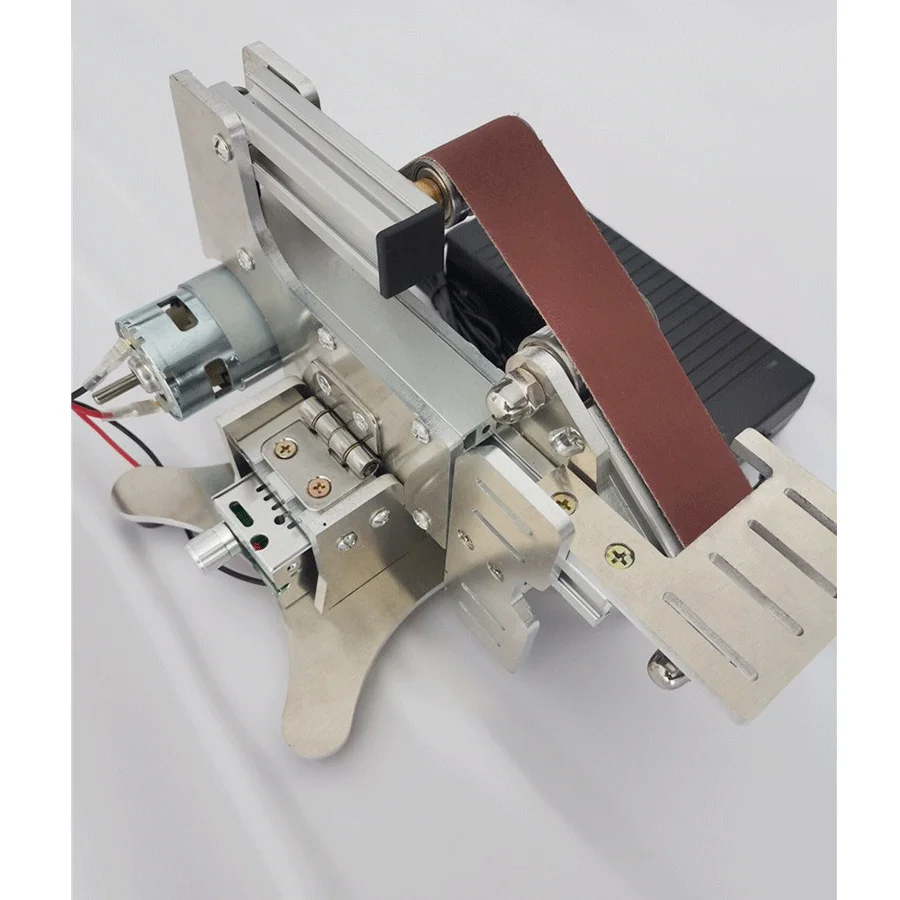 533x30mm Multi-Function Mini Micro Sander Grinding Electric Small Belt Sander DIY Benchtop Stand Home Knife Sharpening Machine
