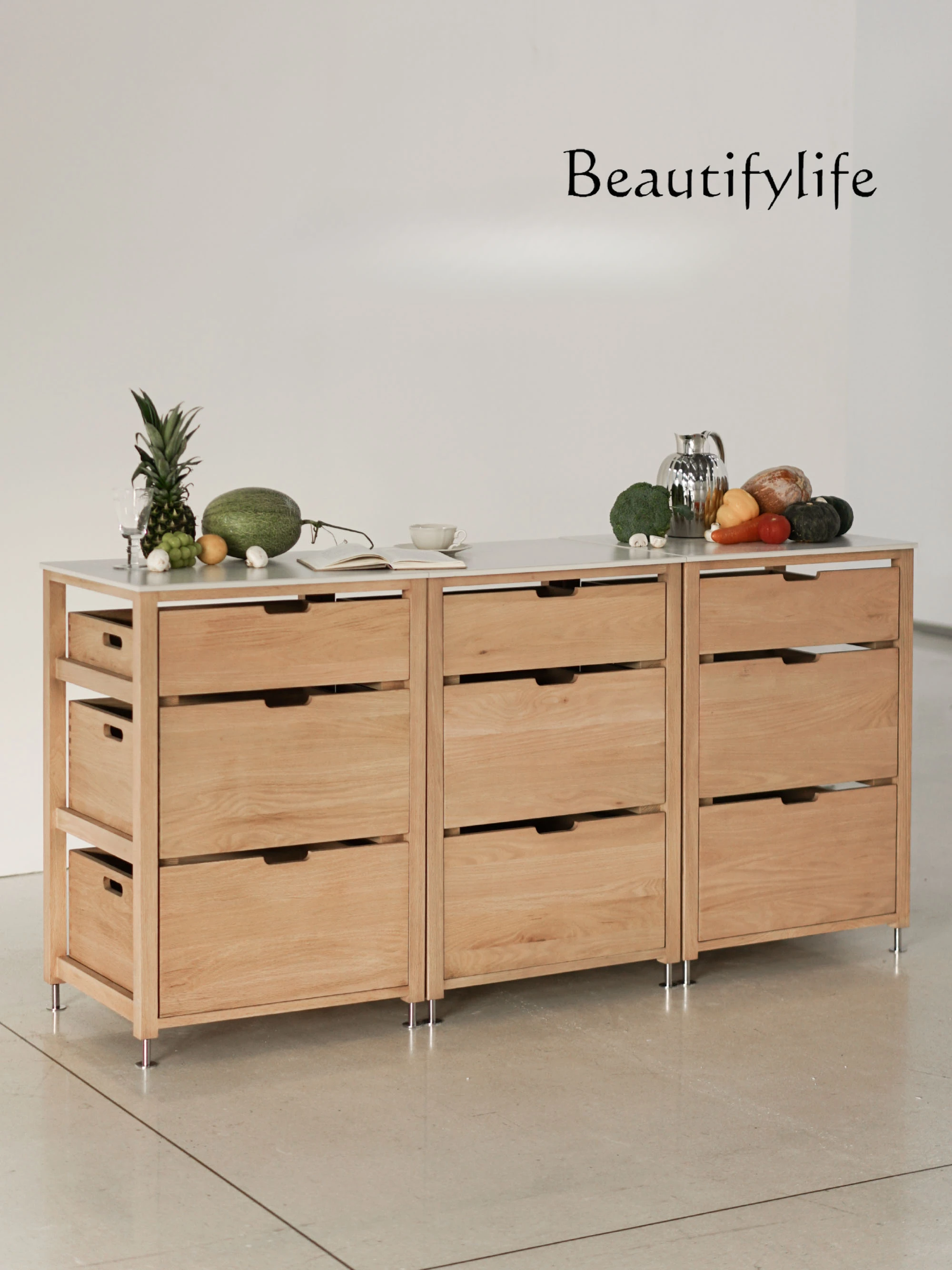 

Japanese-Style Antique Storage Cabinet Household Solid Wood Simplicity Chest of Drawers