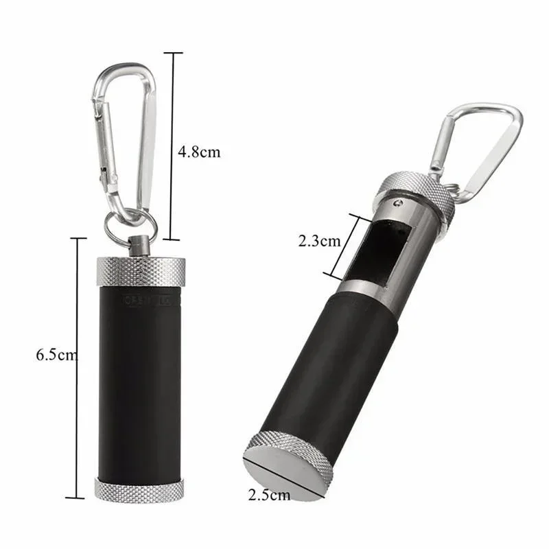 EDC Gadget Portable Pocket Cigarette Ashtray Keychain Metal Buckle Cylindrical Key