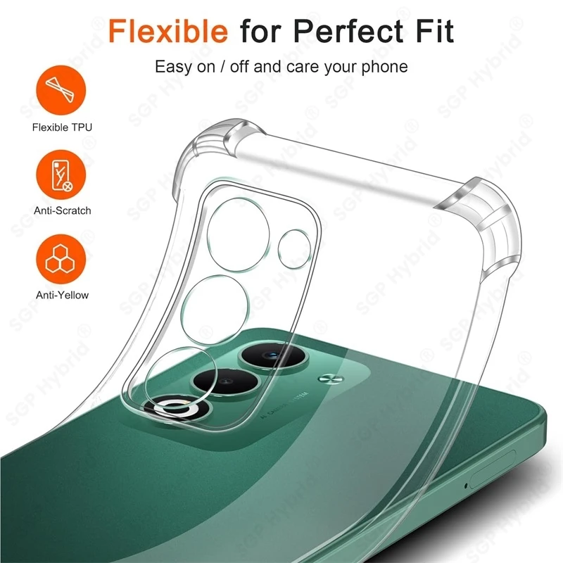 Clear Crystal Soft Silicone Shockproof Phone Case - Transparent Protective Back Cover