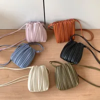 Summer Fashion New Crossbody Bag Women's PU Single Shoulder Mini Bag Luxury Versatile Pleated Casual Small Square Bag - Image 4