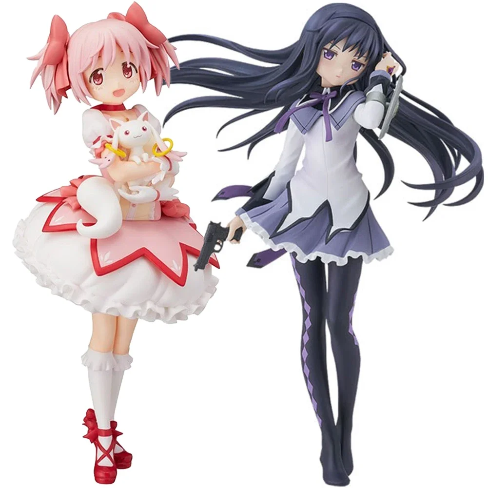 22 cm PMMM fille magique Anime Figure Kaname Madoka Figurine Kawaii Akemi Homura Figurine mignon Loli Collection modèle jouet cadeau