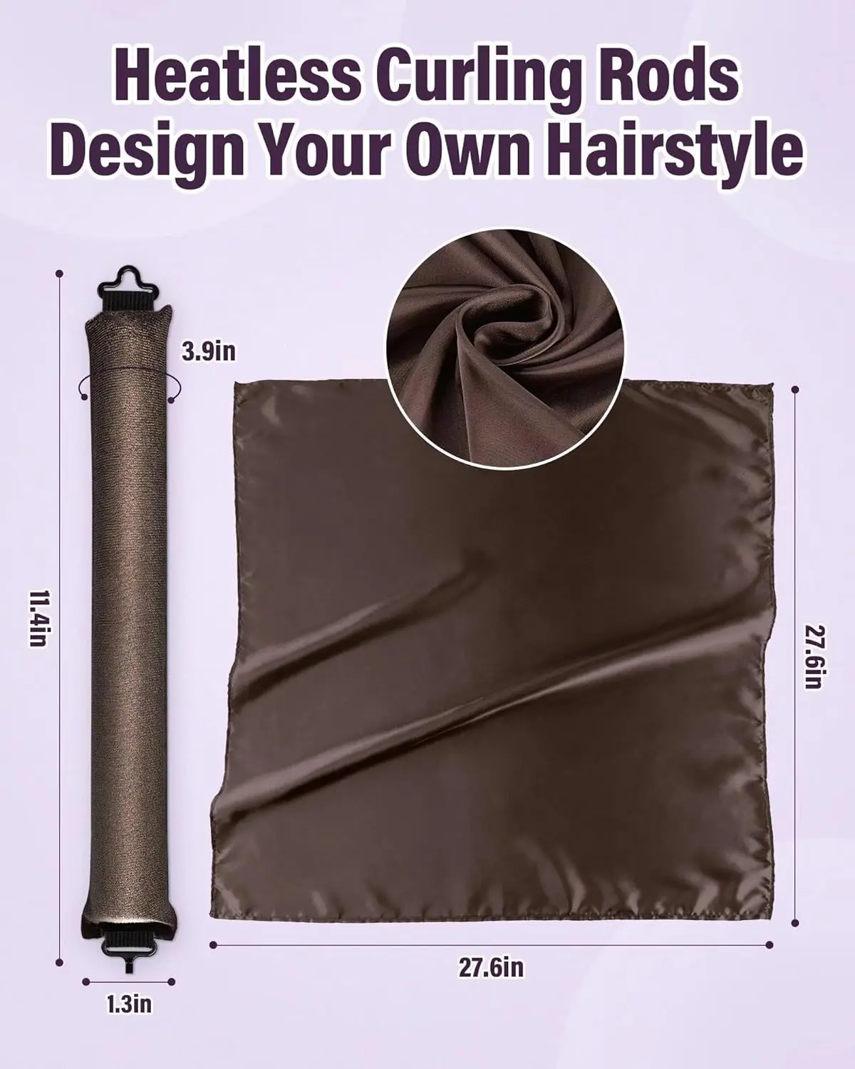 Luxurious Heatless Curling Set with Satin Scarf – Overnight Hair Rollers for Effortless Waves