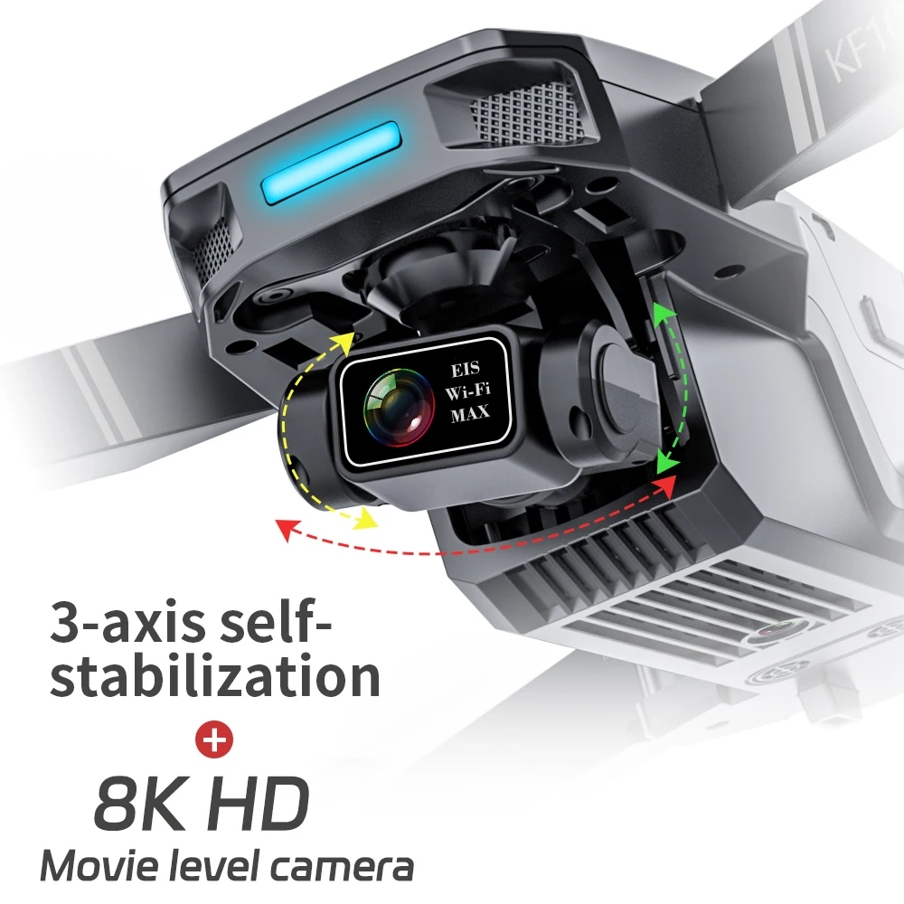KF101 맥스 드론 FPV GPS 리턴 브러시리스 모터, 4K HD 카메라, 360 ° 레이저 장애물 회피, 주차 에이프런, RC 쿼드콥터 드론 장난감