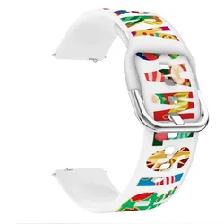Festive Silicone Strap for Smartwatches - 22mm Christmas Edition Watchband (Colorful Christmas)