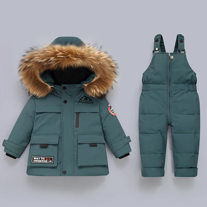 Baby Winter Warm Down Jackets 2pcs down jacket children jackets girls coat Boys Jumpsuit Children Clothing Set Infant Overalls toddler Girl Clothes Kids Snowsuit parka