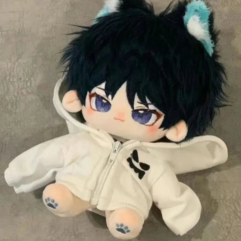 Magnetic girls dress up plush doll with soft cotton filling.