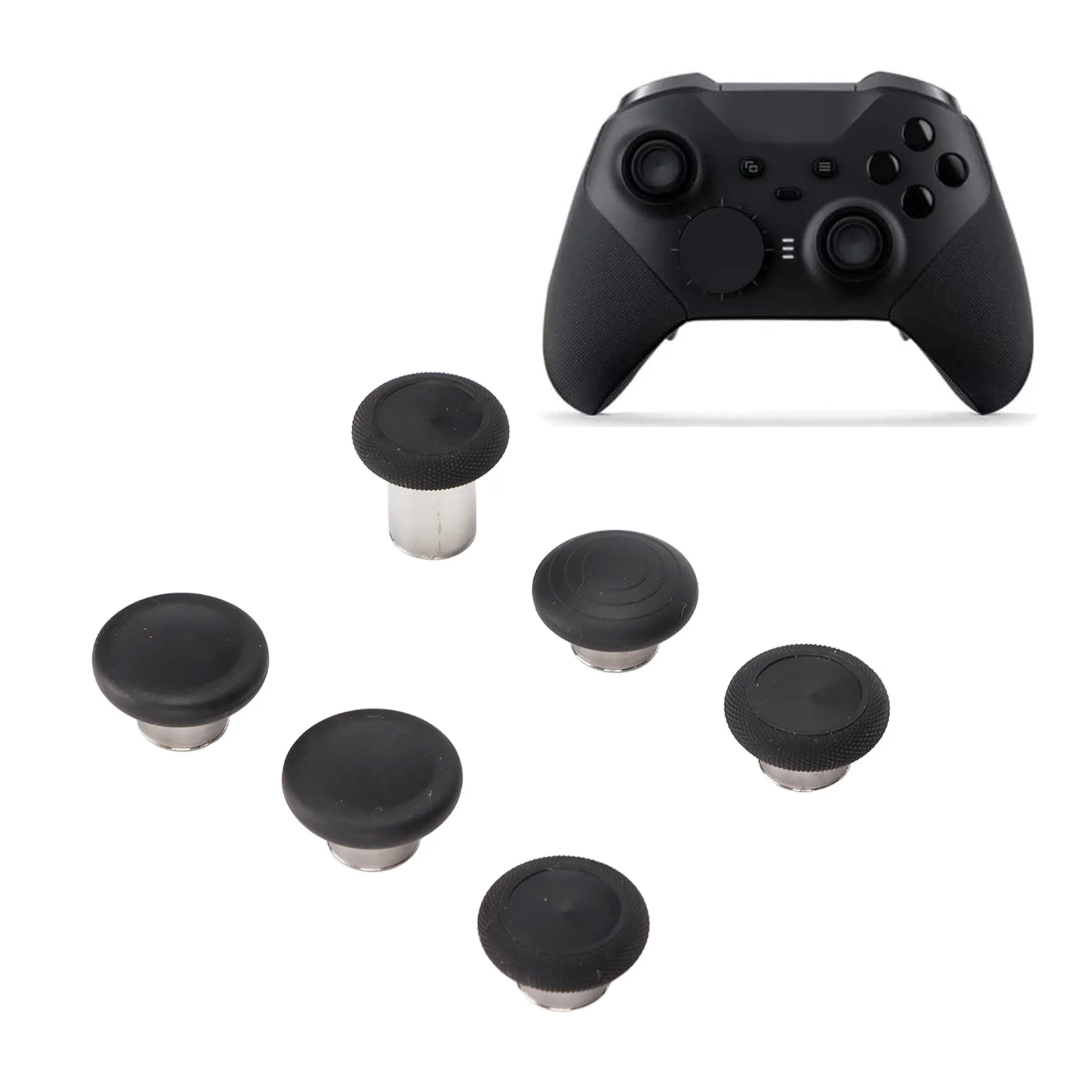 6pcs Metal Replacement Joysticks Grip Swap Joysticks for Xbox One Elite Series 2 Metal Joysticks Grips Replacement Joysticks