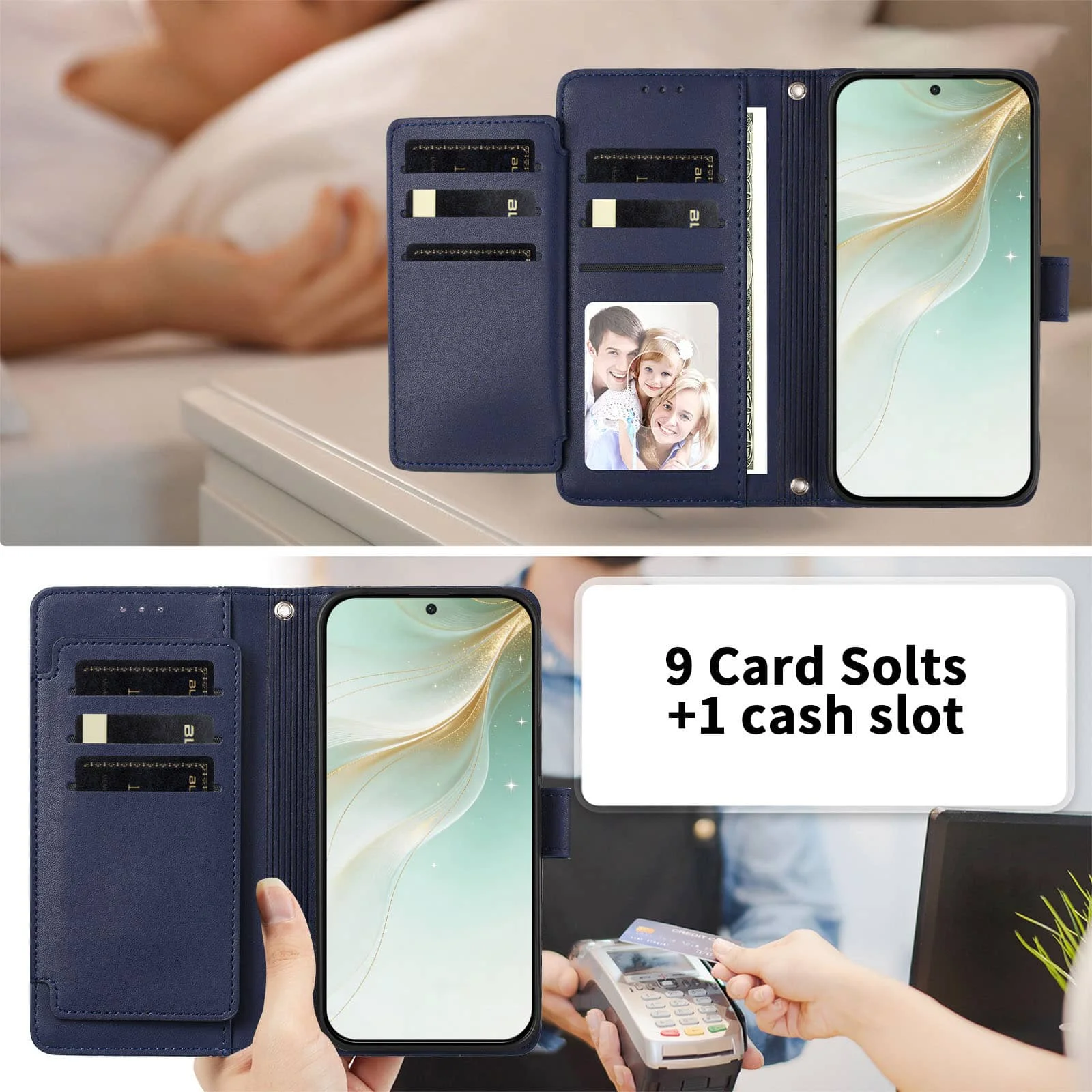 Slim Flip Magnetic Clasp Wallet Case with Enhanced Design​