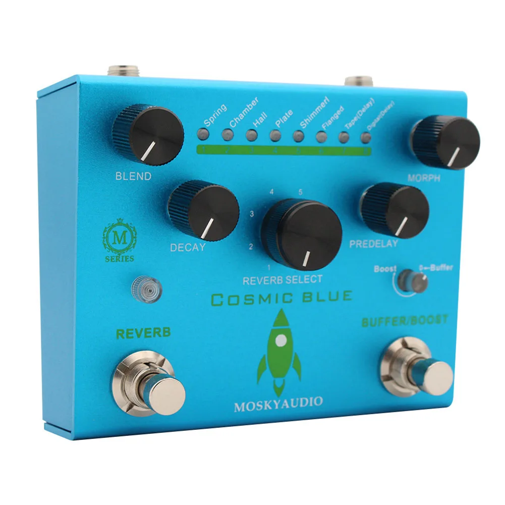 

Новейшая цифровая педаль для гитарного эффекта Mosky Cosmic Blue, 8 режимов