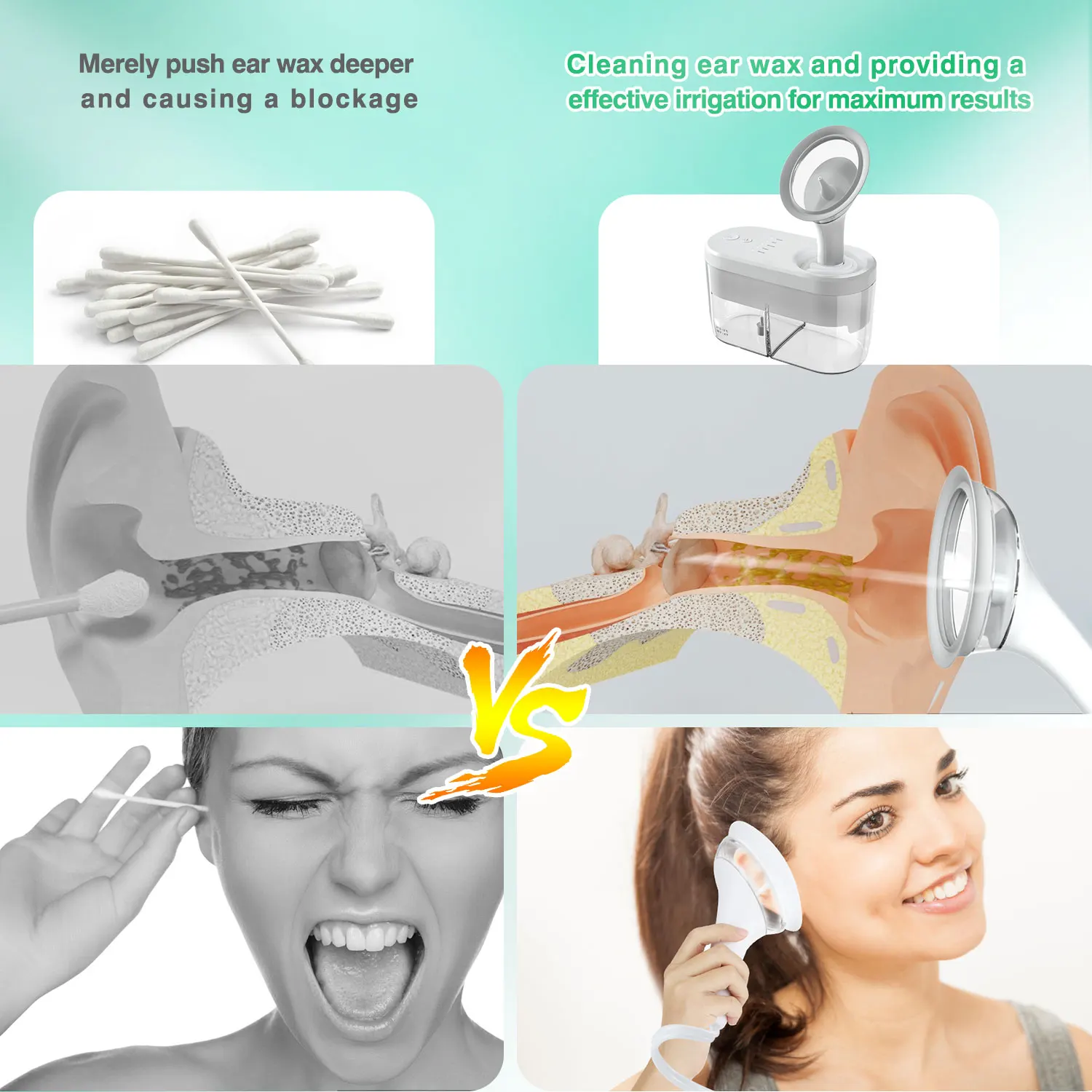Electric Ear Water Cleaner Earwax Ear Wax Removal Irrigation System Safety Ear Washer Cleaning Ear Cleaner 4