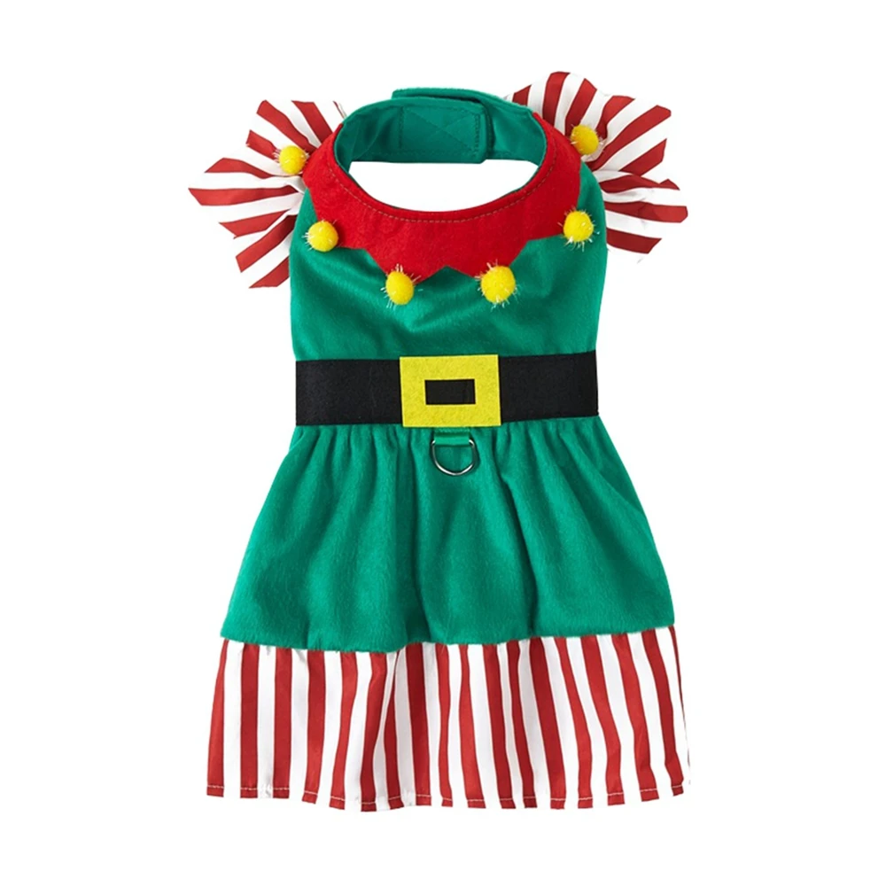 thumbnail image 1 of Vestido de elfo navideño para perros pequeños, vestidos de princesa para bodas de Año Nuevo, ropa de invierno para mascotas, sudadera con capucha para perros, trajes para perros chihuahua, 1 of 5
