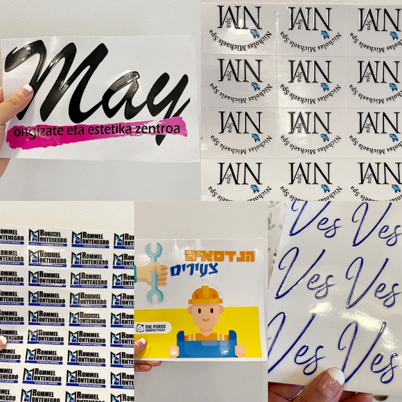 3D UV Transfer Sticker labels decal on Product Gift Box Bag Package Die-Cut Sticker name letters holographic vinyl gift box packaging gift box gift bags car vinyl stickers